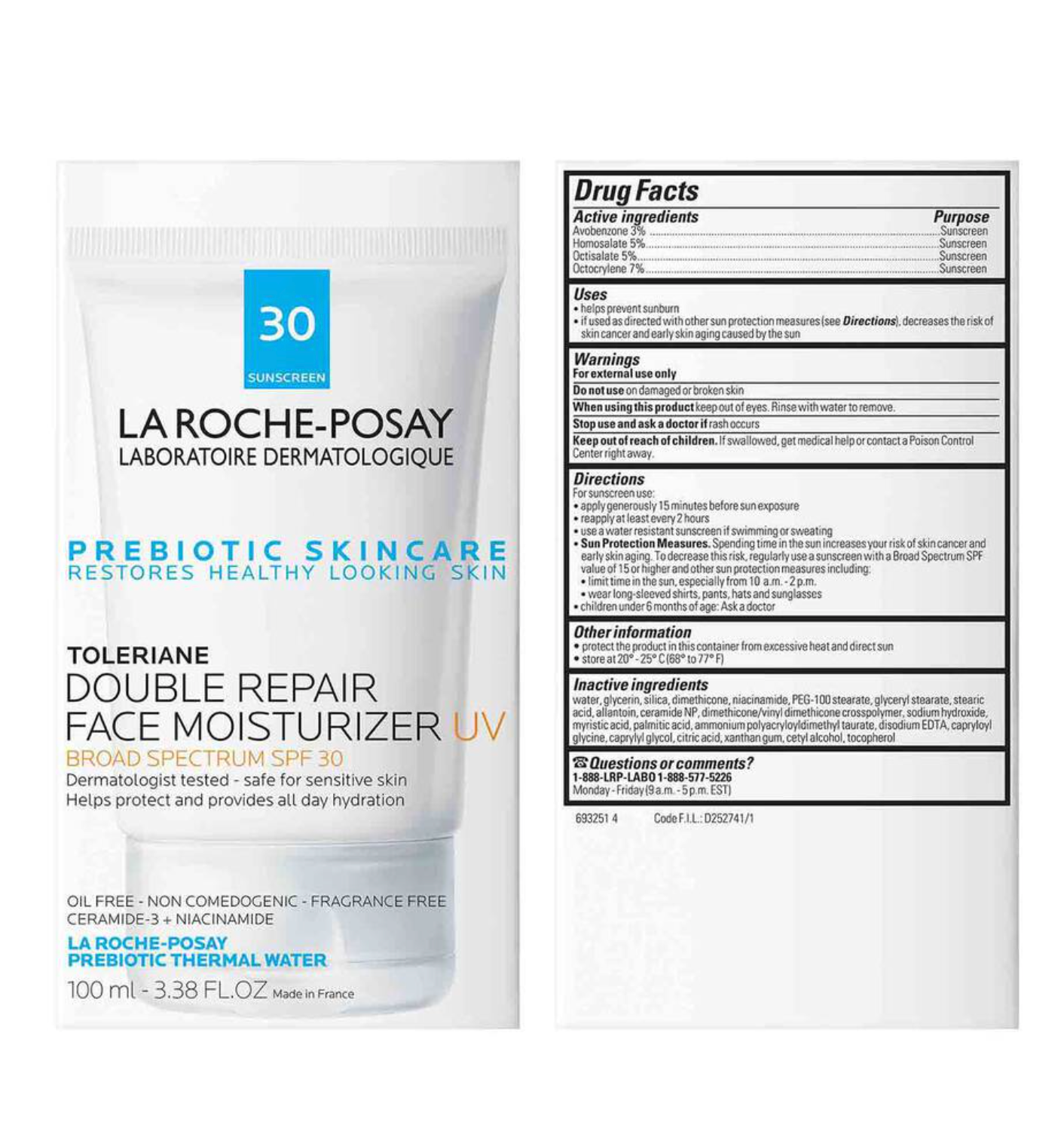 Toleriane Double Repair Facial Moisturizer With SPF